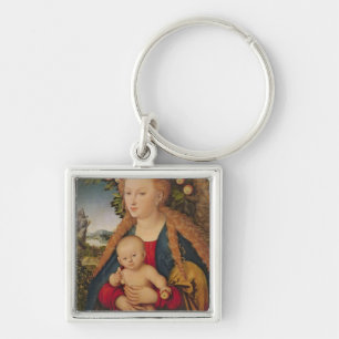 Porte-clés La Vierge et l'enfant sous un pommier