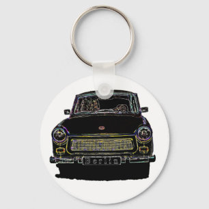 Porte-clés La voiture de Trabant, noircissent la vue de face