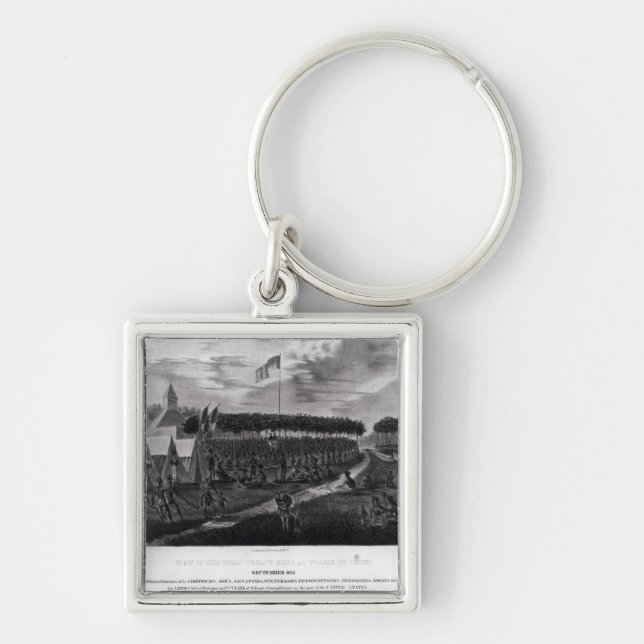 Porte-clés La vue du grand Traité s'est tenue à la prairie du (Devant)