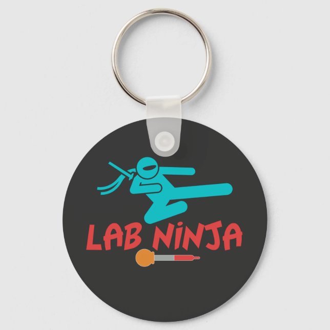 PORTE-CLÉS LABO NINJA - CLÉ À MOLLETTE DE SCIENTIFIQUE DE LAB (Recto)
