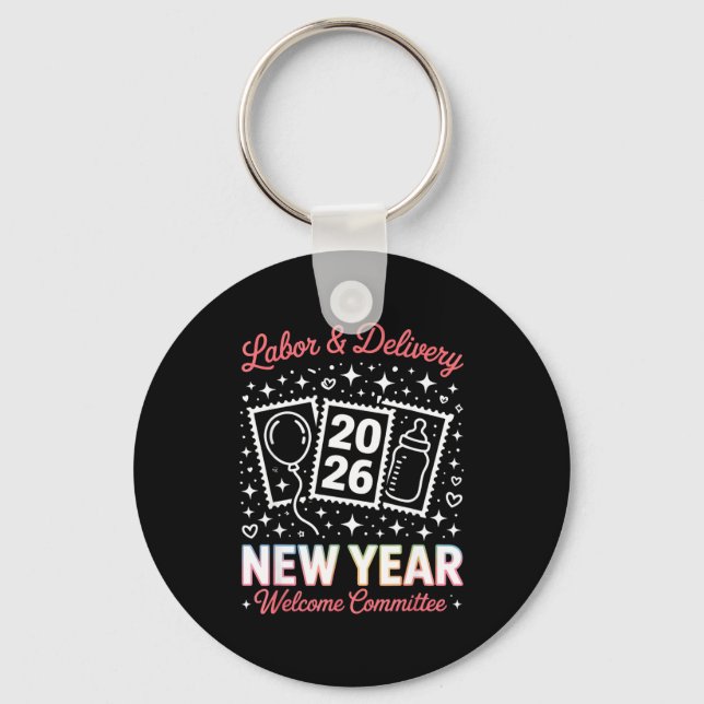 Porte-clés Labor &amp; Delivery 2026 New Year Welcome Committ (Recto)