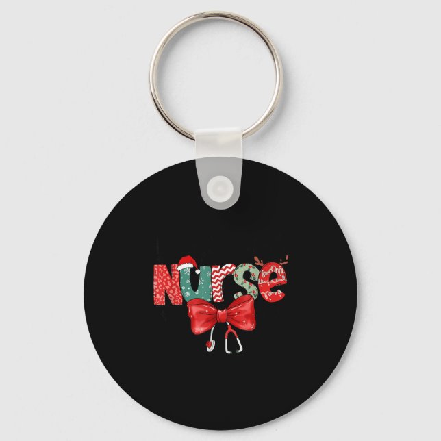 Porte-clés Labor &amp; Delivery Nurse Stethoscope &amp; Bow L (Recto)