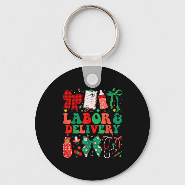 Porte-clés Labor And Delivery Nurse Christmas L&amp;d Nursing (Recto)