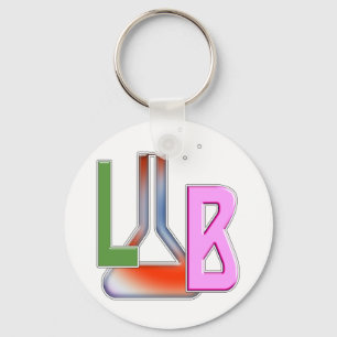 PORTE-CLÉS LABORATOIRE DE LOGO DE FLACON DE LABORATOIRE