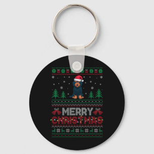 Porte-clés Labradoodle Amoureux de les chiens Santa Hat Chris