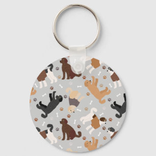 Porte-clés Labradoodle / Goldendoodle Bones and Paws Keychain