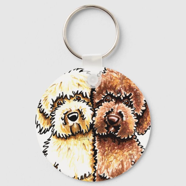 Porte-clés Labradoodures au chocolat à la crème (Recto)