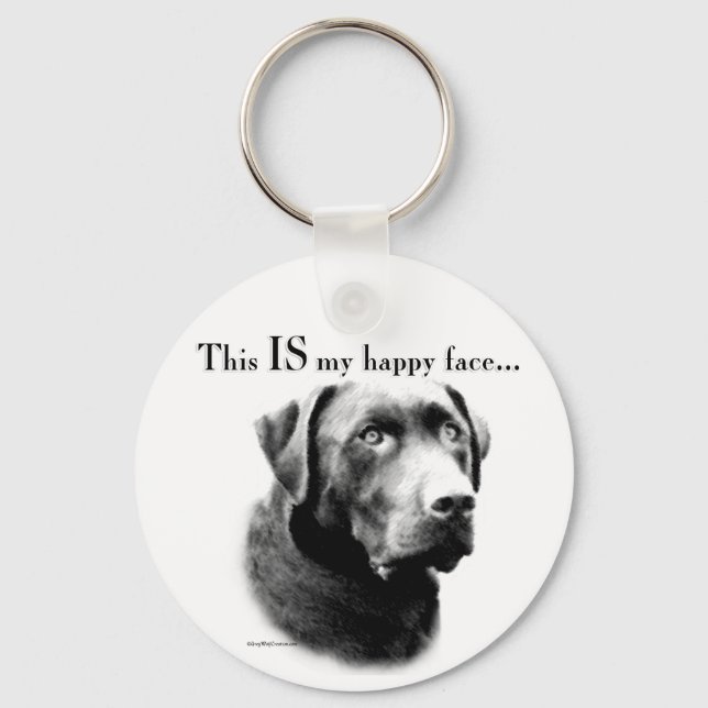 Porte-clés Labrador Joyeux visage (Recto)