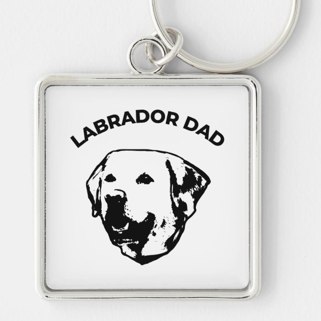 Porte-clés Labrador Papa (Devant)