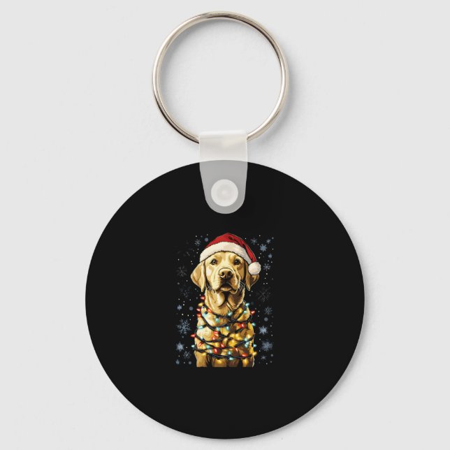 Porte-clés Labrador Retriever Dogs Tree Christmas Sweater Xma (Recto)