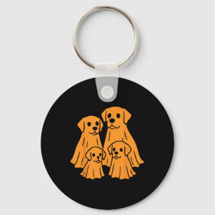Porte-clés Labrador Retriever Halloween Ghost Famille Drôle D