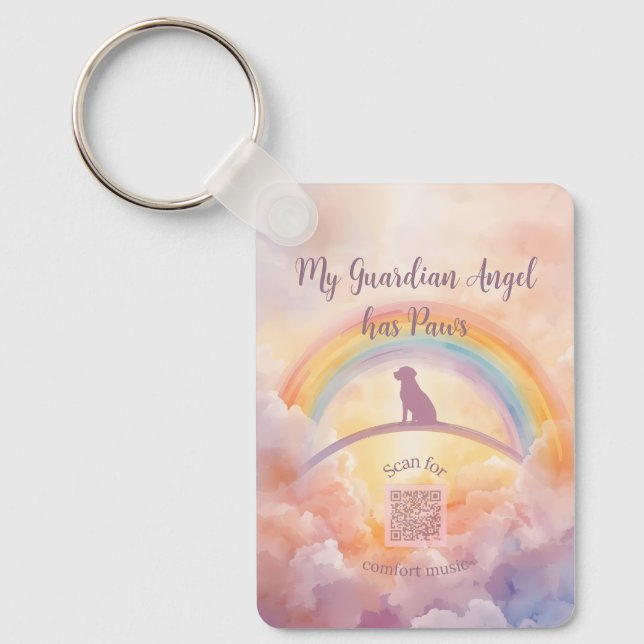 Porte-clés Labrador Retriever Memorial Keychain – Rainbow (Recto)
