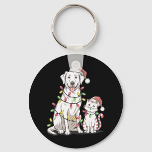 Porte-clés Labrador Retriever Noël Festive Chien Amoureux des