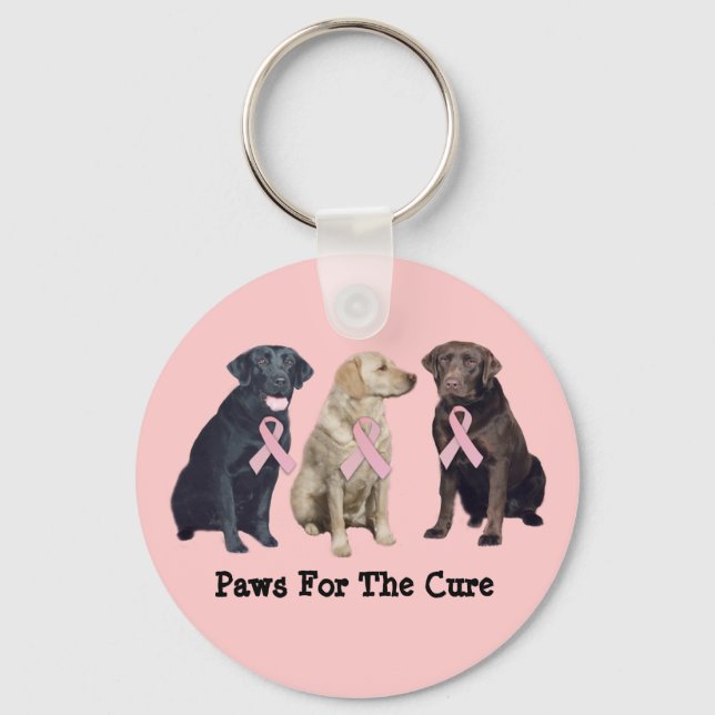 Porte-clés Labrador Retriever Porte - clé du cancer du sein (Recto)