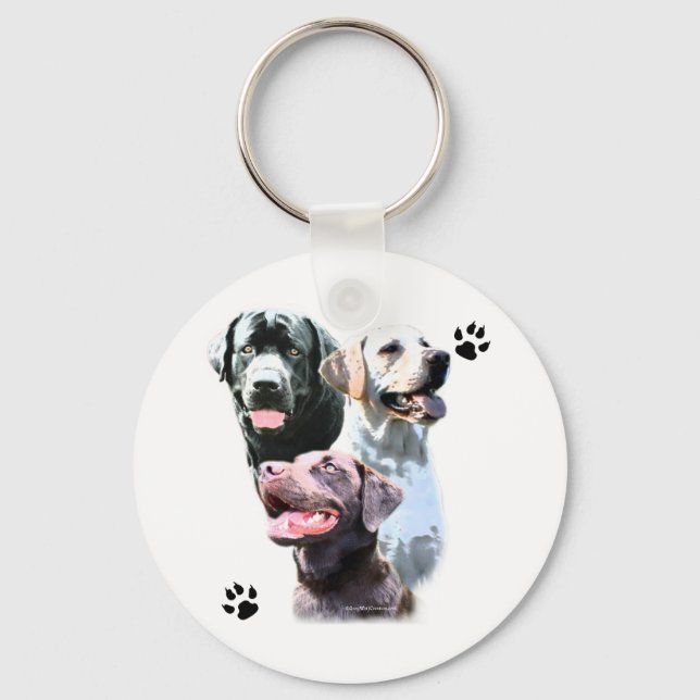 Porte-clés Labrador Retriever Trio - Porte - clé (Recto)