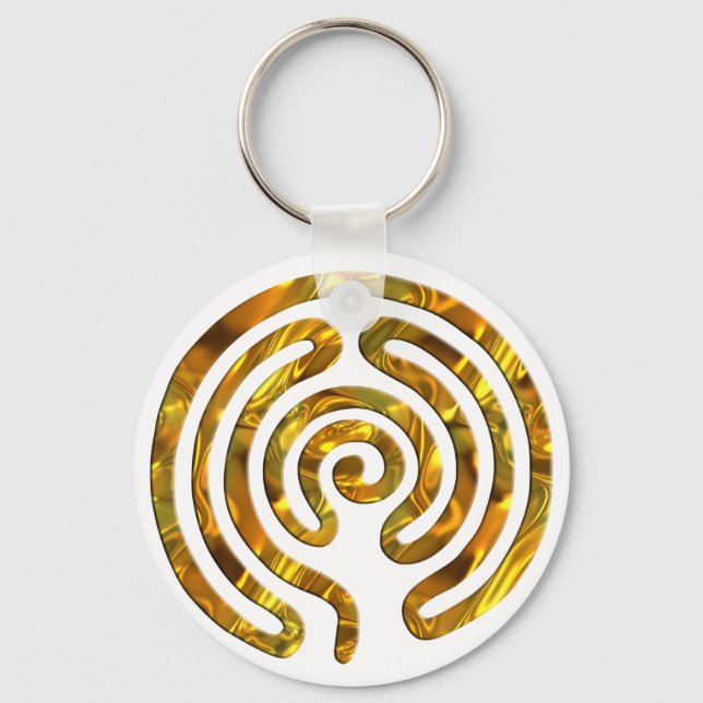 Porte-clés Labyrinth GOLD | make your own background (Recto)