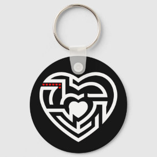 Porte-clés labyrinthe d'amour
