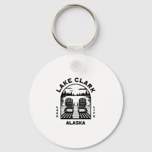 Porte-clés Lac Clark Alaska Plein air Vintage