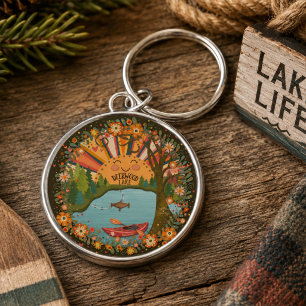 Porte-clés Lac Deerwood Floral Kayak Coloré