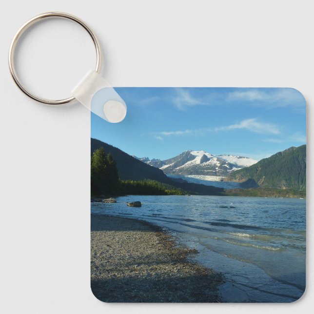 Porte-clés Lac Mendenhall dans Juneau Paysage de l'Alaska (Recto)