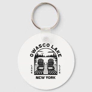 Porte-clés Lac Owasco New York Extérieur Vintage