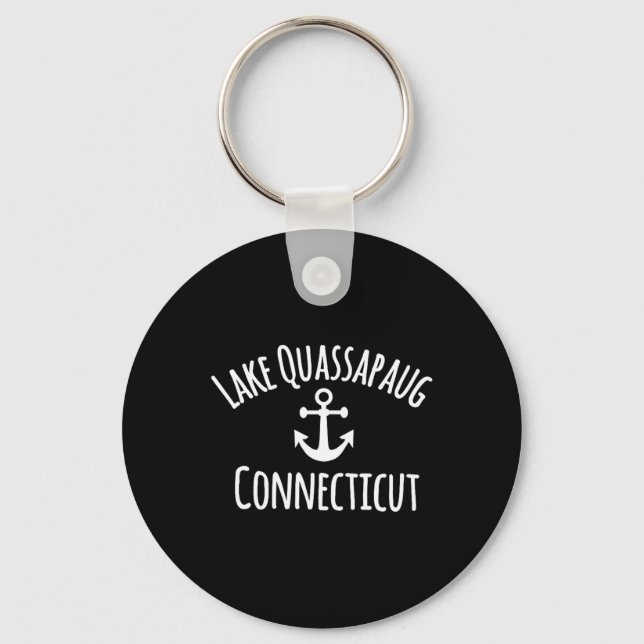 Porte-clés Lac Quapaug Connecticut Voile Navigation Nautique  (Recto)