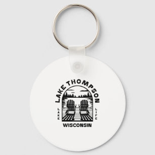 Porte-clés Lac Thompson Wisconsin Outdoors Vintage 2