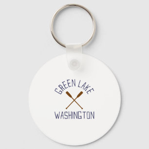 Porte-clés Lac Vert Washington Plein Air Vintage 