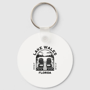 Porte-clés Lac Wales Floride Plein air Vintage 1 