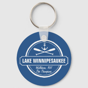 Porte-clés Lac Winnipesaukee NH ville personnalisée, nom, anc
