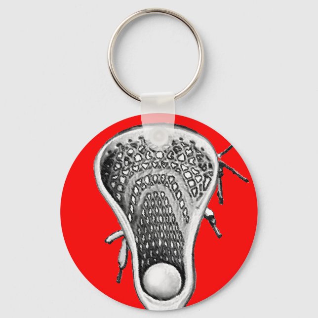 Porte-clés Lacrosse Équipe Rouge (Recto)