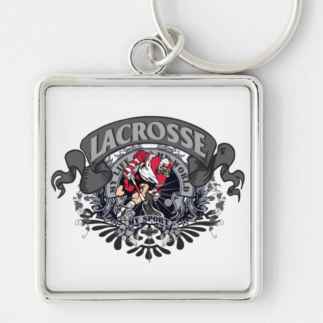 Porte-clés Lacrosse mon sport (Devant)