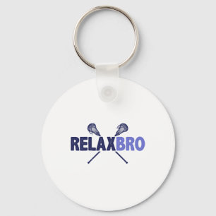 Porte-clés Lacrosse Player Relax Bro Funny Lax Cadeaux Hommes