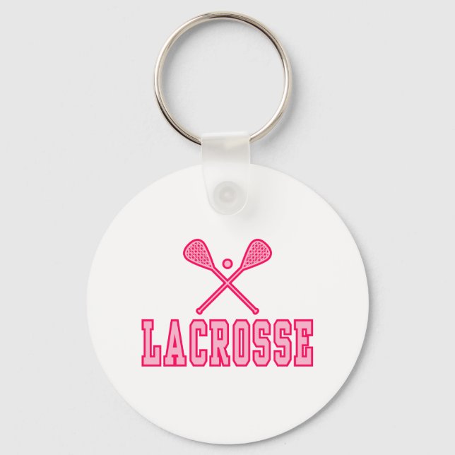 Porte-clés Lacrosse rose (Recto)