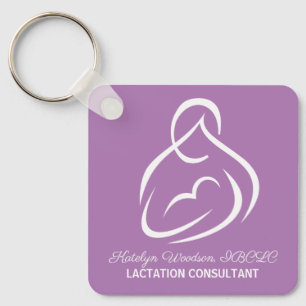 Porte-clés Lactation Consultant Custom Breastfeeding Purple