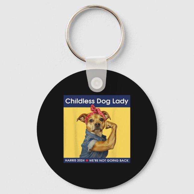 Porte-clés Lady du chien Kamala-harris 2024 (Recto)