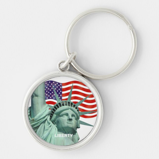 Porte-clés Lady Liberty and American Flag (Devant)
