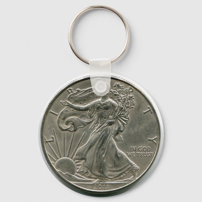 Porte-clés Lady Liberty Silver Dollar Key Chain (Recto)
