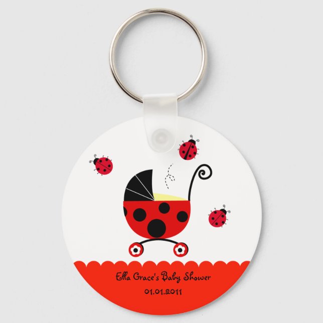 Porte-clés Ladybug Baby shower Party Favoriser les Porte - cl (Recto)