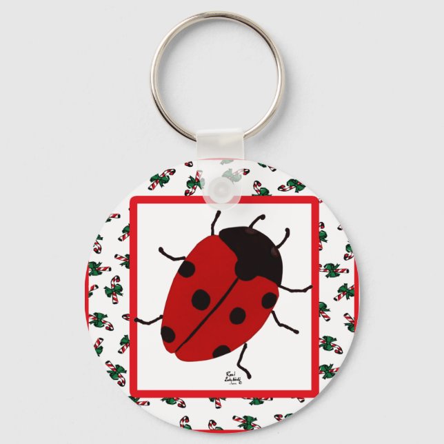 Porte-clés Ladybug de Noël en juillet (Recto)