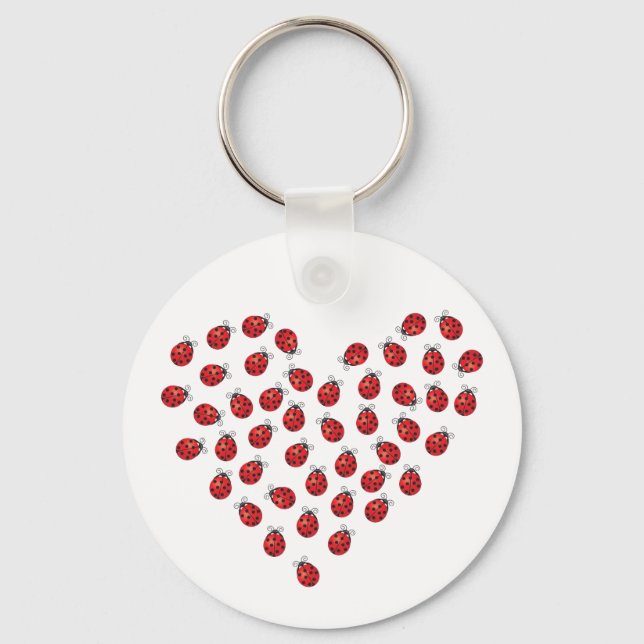 Porte-clés Ladybug Love Heart (Recto)