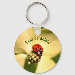 Porte-clés Ladybug On Flower Personalized