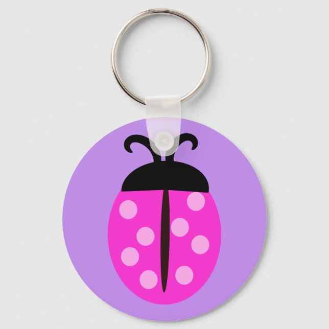Porte-clés Ladybug rose (Recto)