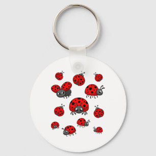 Porte-clés Ladybugs Art Pour Garçon Fille Enfant Insect Ladyb