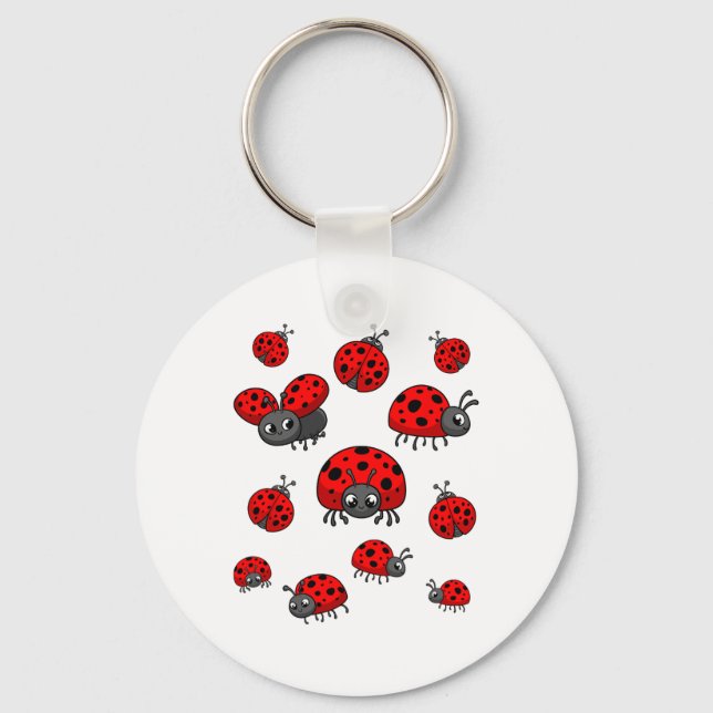 Porte-clés Ladybugs Art Pour Garçon Fille Enfant Insect Ladyb (Recto)