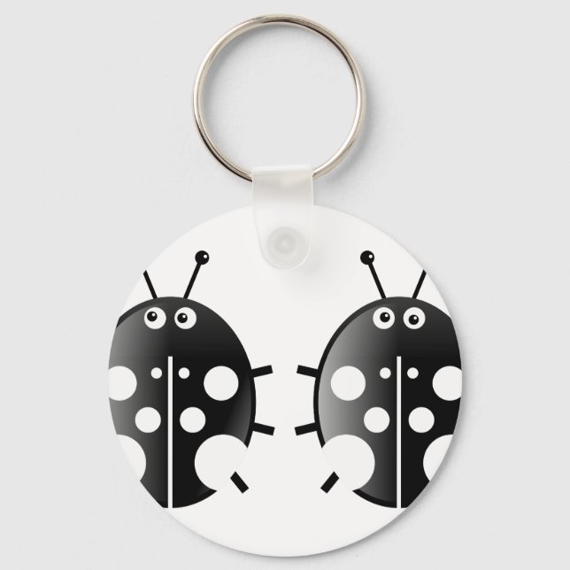 Porte-clés Ladybugs Noir (Recto)
