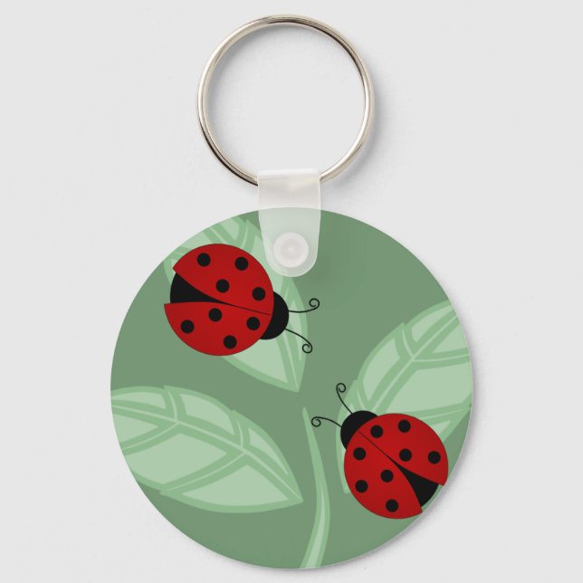 Porte-clés Ladybugs sur le Porte - clé Feuille (Recto)