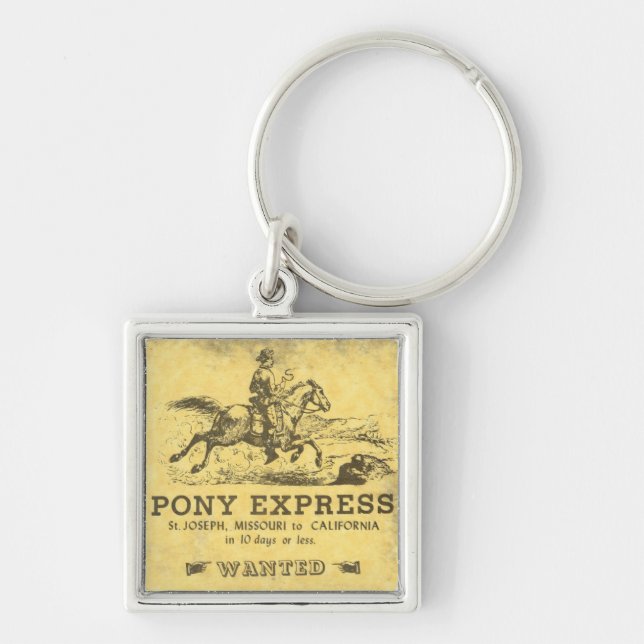 Porte-clés L'affiche Recherchée de Pony Express : Histoire (Devant)