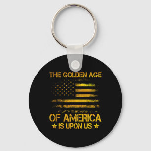 Porte-clés L'âge d'or de l'Amérique est sur nous Drôle Trump