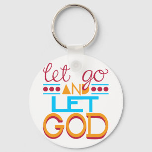 Porte-clés Laissé allez laisser un DIEU (la typographie